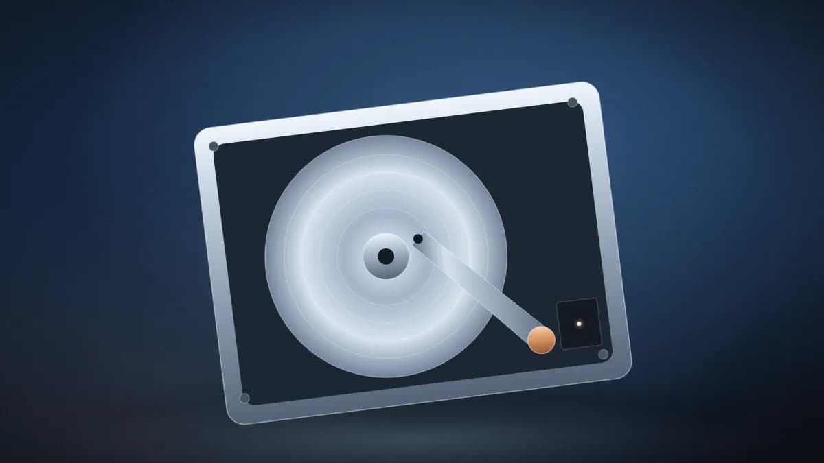 Hard disk drive with its platter and actuator arm