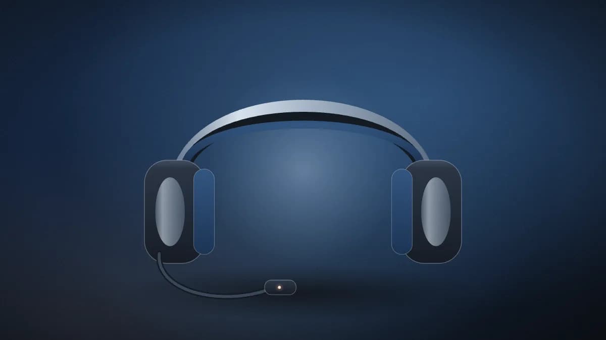 Professional business headset with microphone