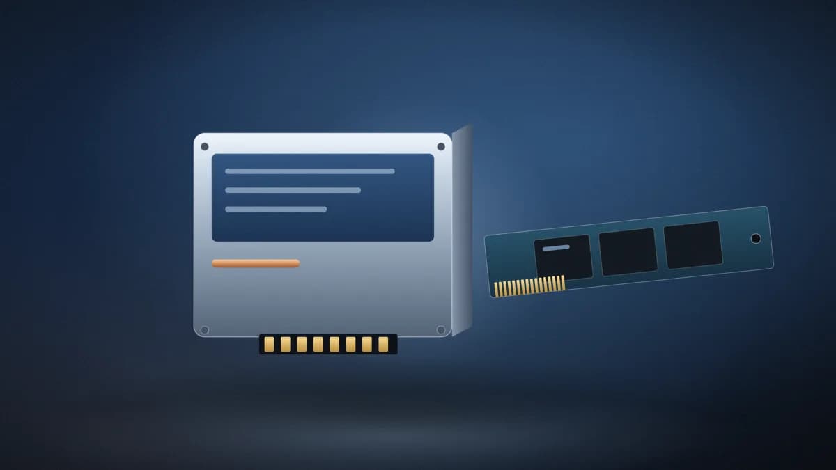 Solid-state drive beside an M.2 storage module