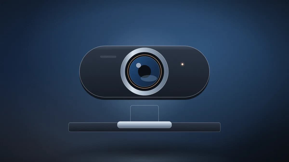 Business webcam with a glass lens