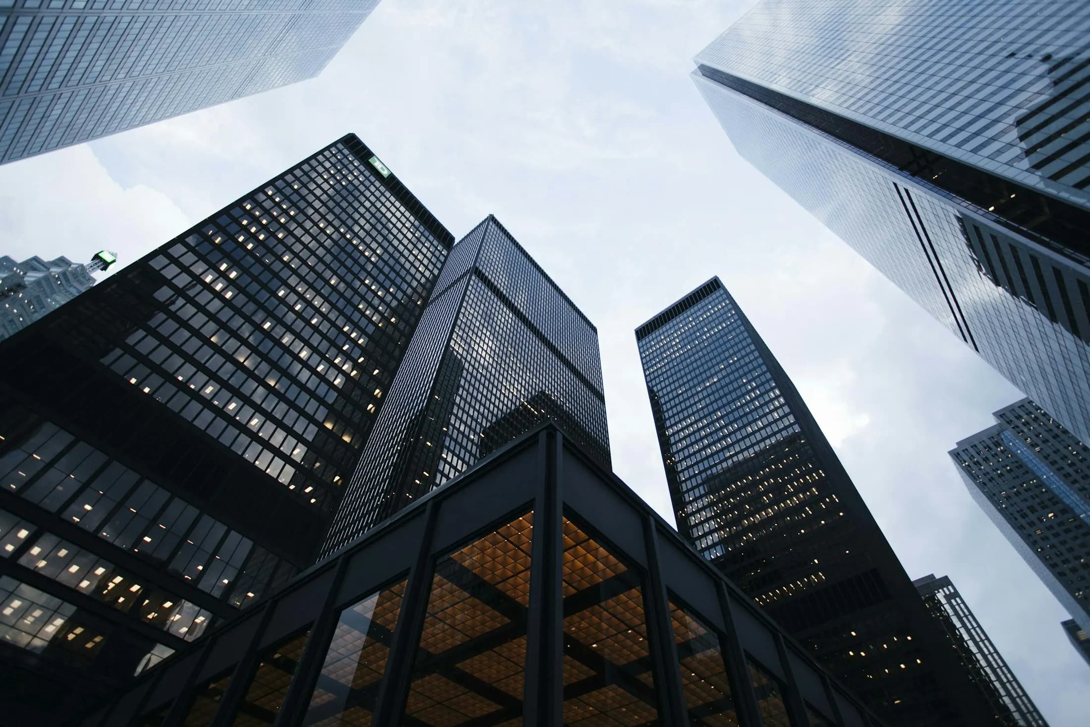 Modern enterprise architecture representing connected business technology