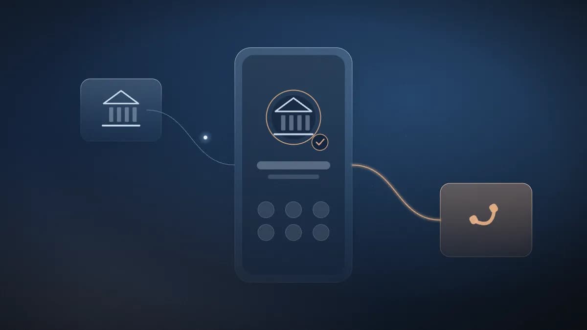 Verified incoming call from a financial institution on a business phone