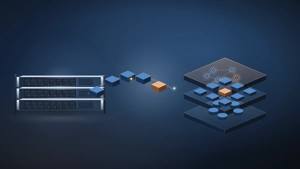 Server rack transferring workloads across a migration path into a cloud platform