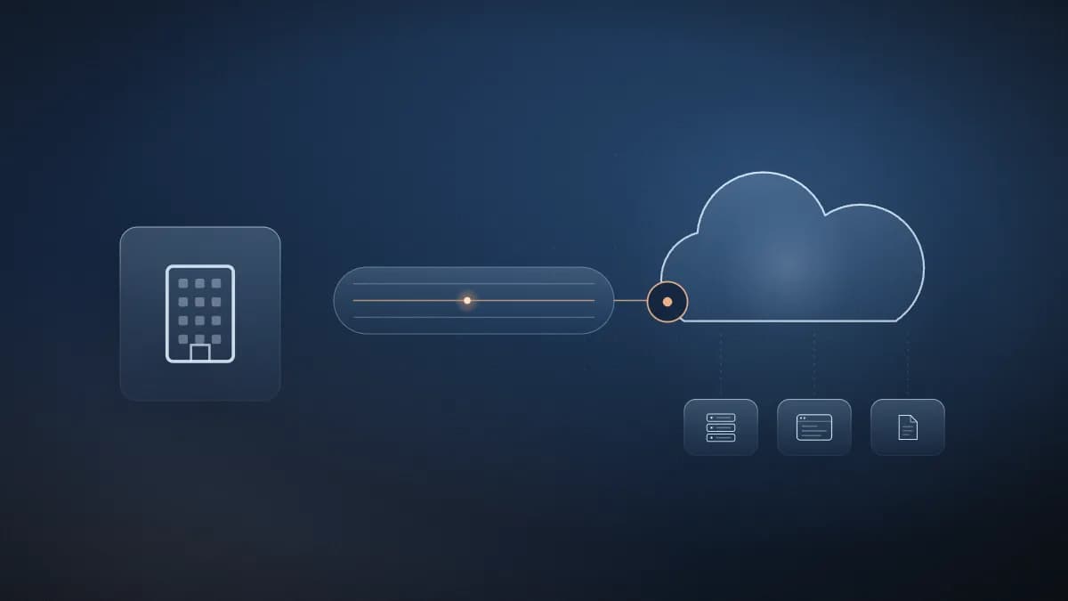 Private connection from an office building to cloud services